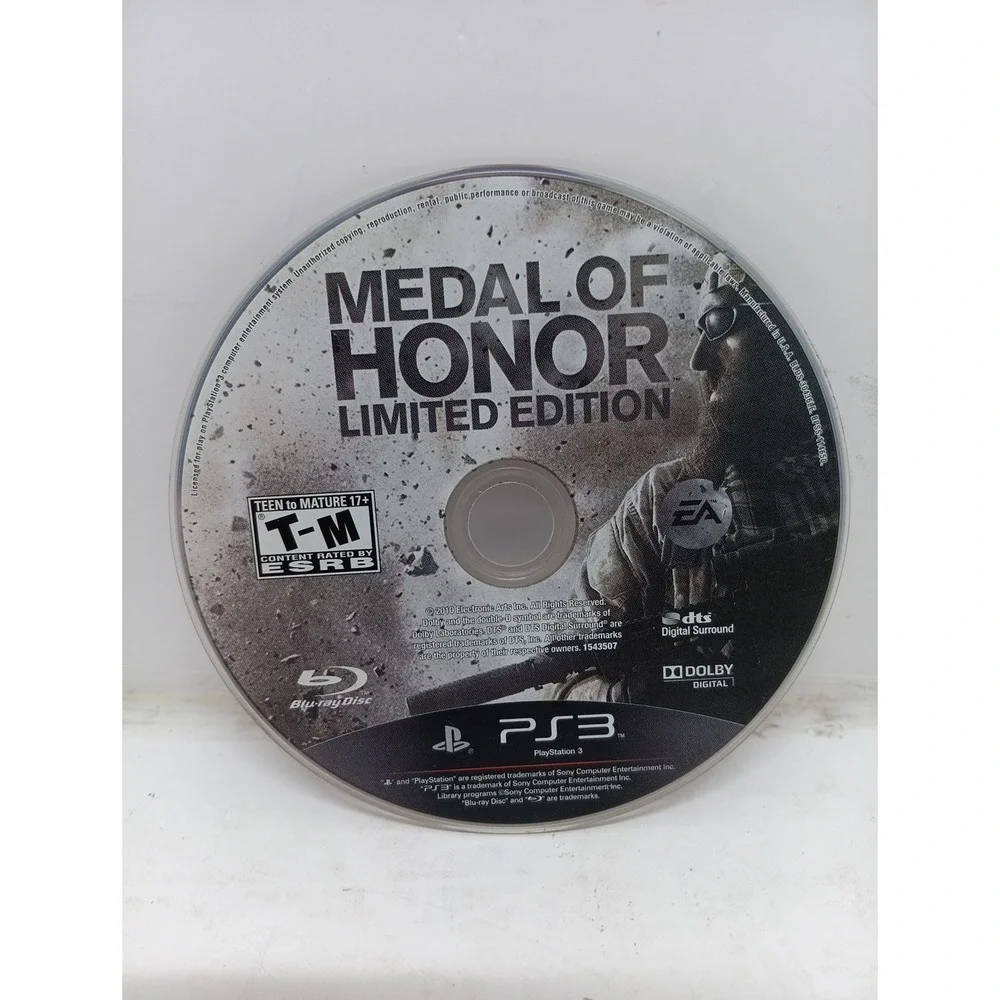 Playstation 3 Medal Of Honor Limited Edition Game DISC ONLY